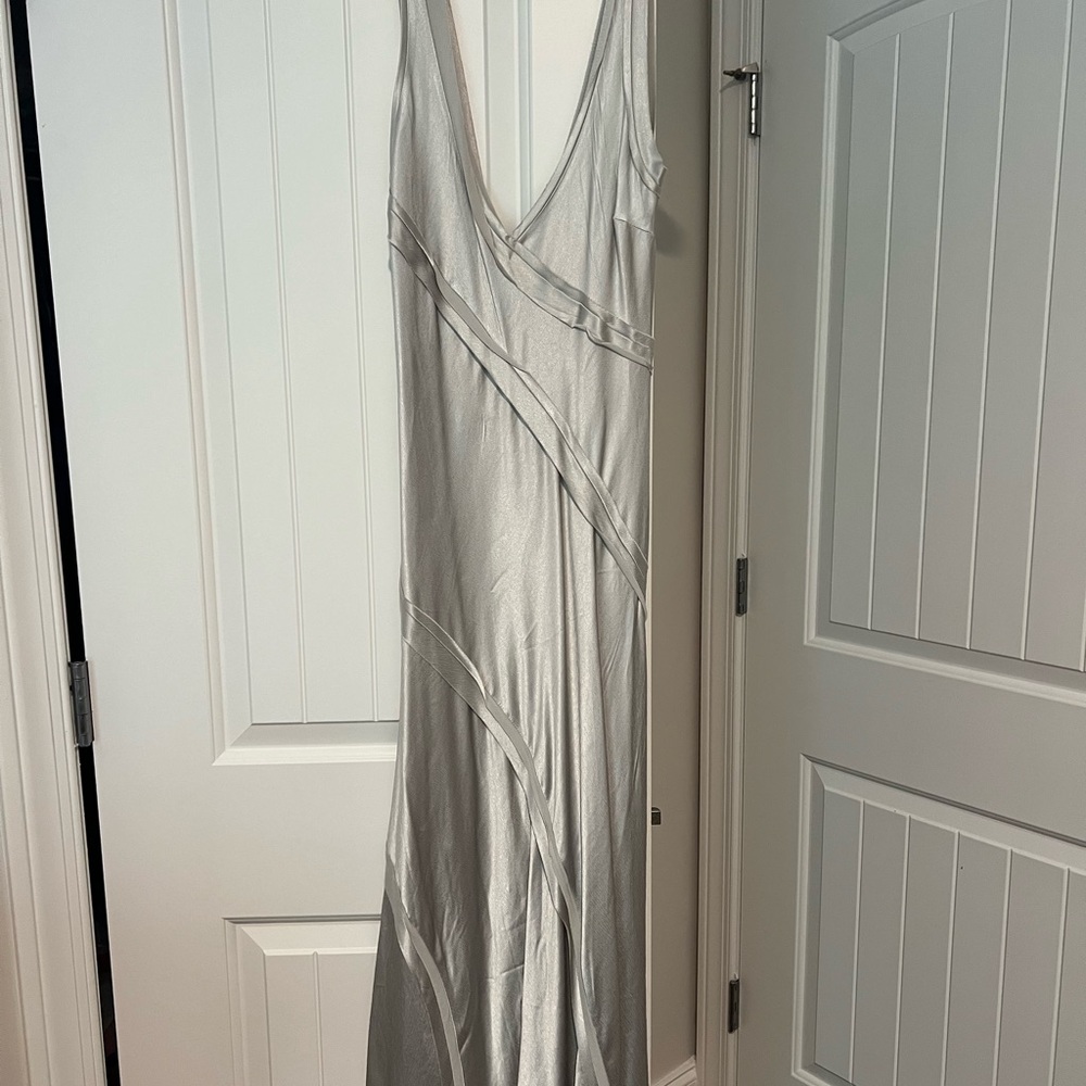 Zara Silver Midi Dress